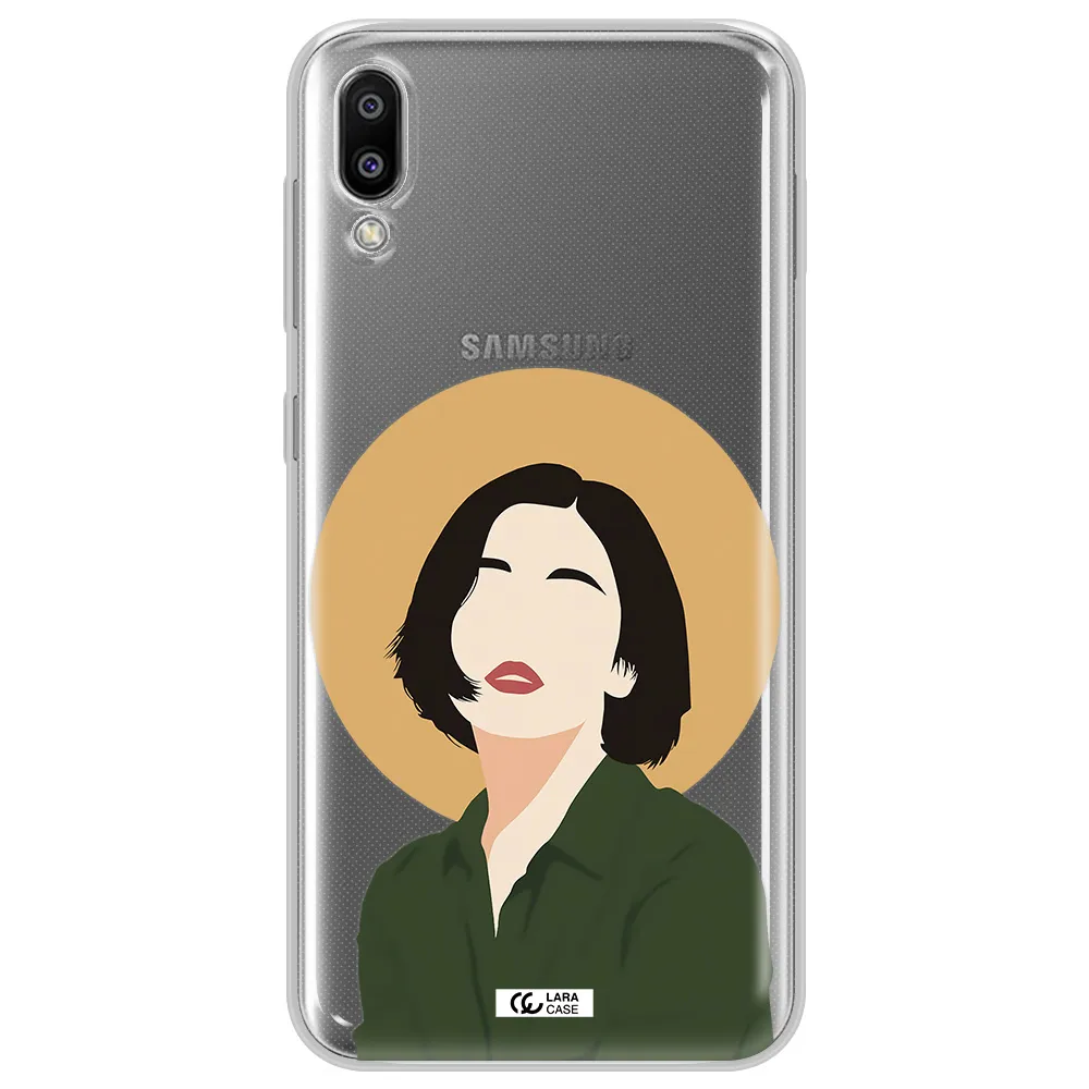 Portrait Of A Girl In A Green Dress Samsung M10 Clear TPU Case
