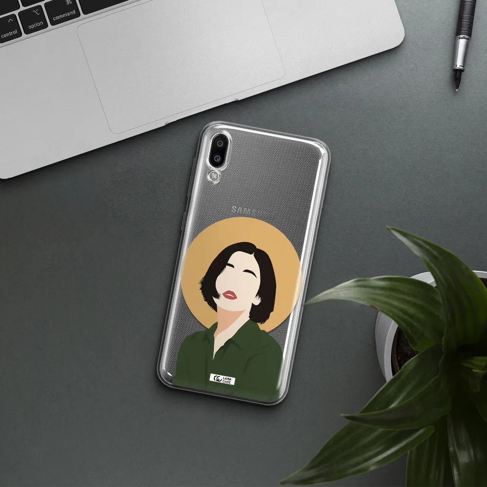 Portrait Of A Girl In A Green Dress Samsung M10 Clear TPU Case