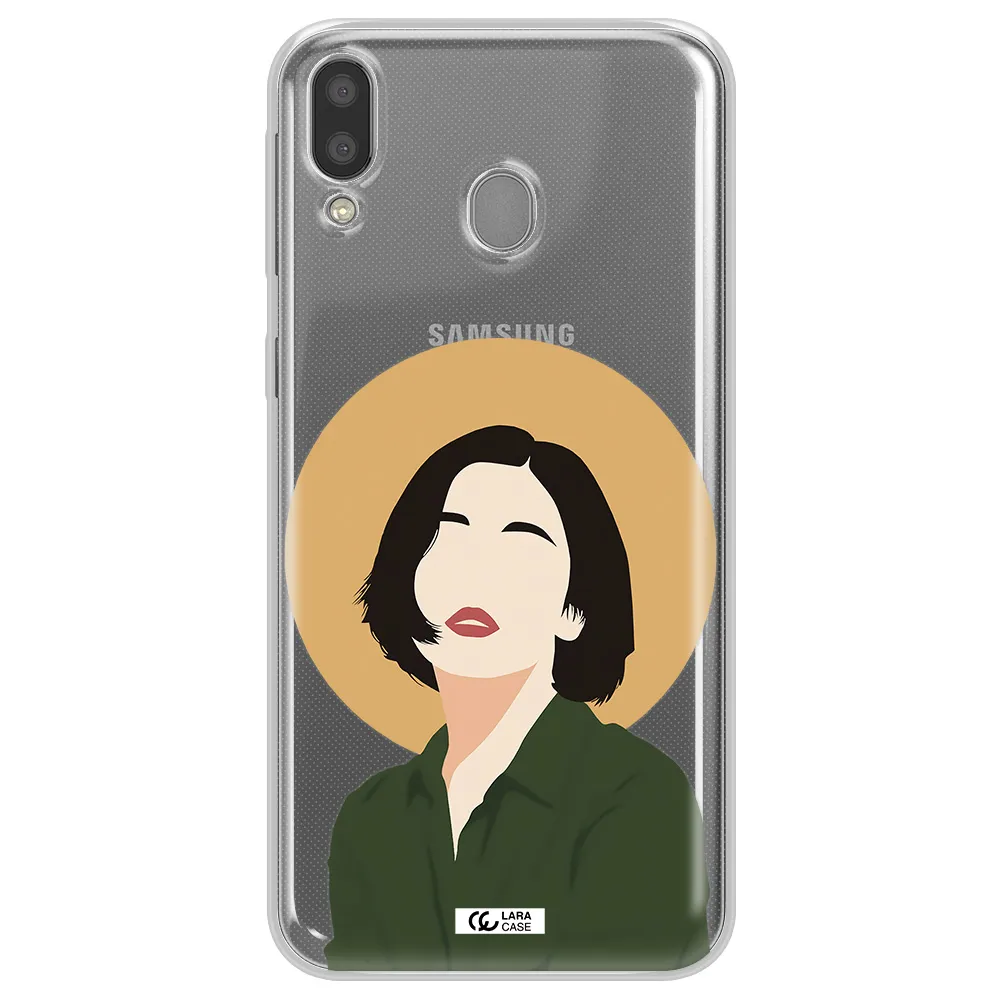 Portrait Of A Girl In A Green Dress Samsung M20 Clear TPU Case