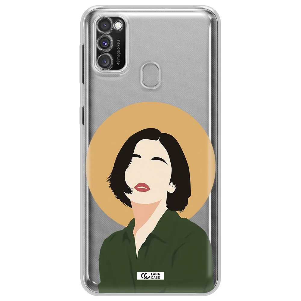 Portrait Of A Girl In A Green Dress Samsung M30S Clear TPU Case