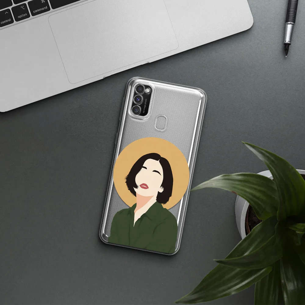 Portrait Of A Girl In A Green Dress Samsung M30S Clear TPU Case