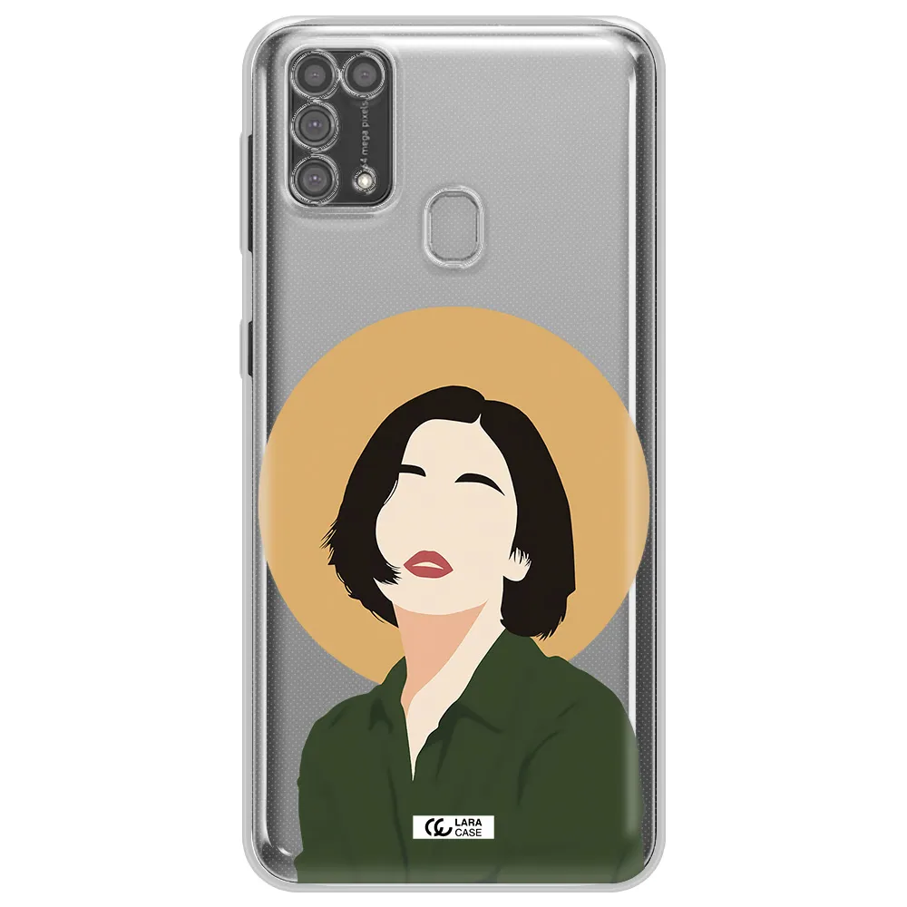 Portrait Of A Girl In A Green Dress Samsung M31 Clear TPU Case