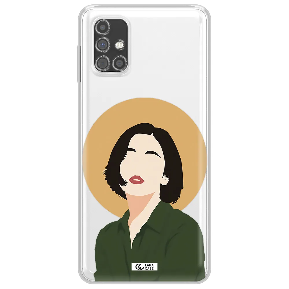 Portrait Of A Girl In A Green Dress Samsung M31S Clear TPU Case
