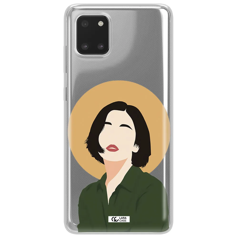 Portrait Of A Girl In A Green Dress Samsung Note 10 Lite Clear TPU Case