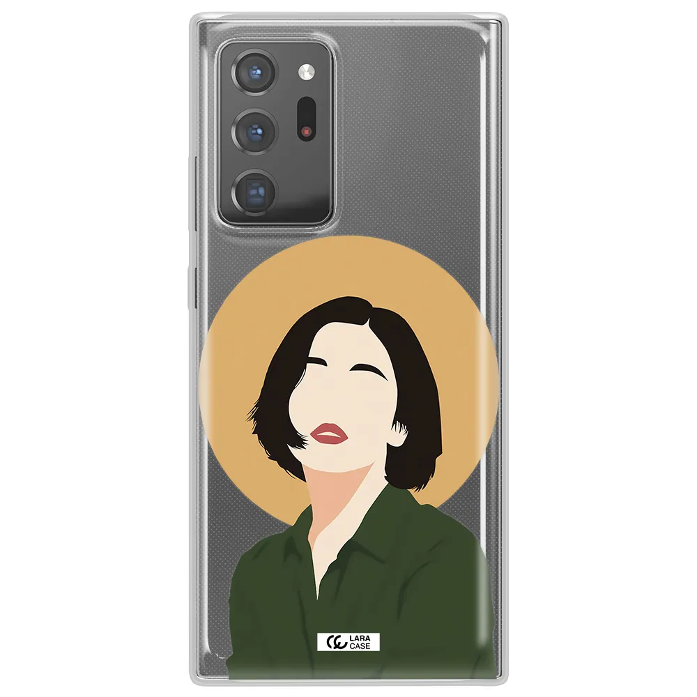 Portrait Of A Girl In A Green Dress Samsung Note 20 Ultra Clear TPU Case
