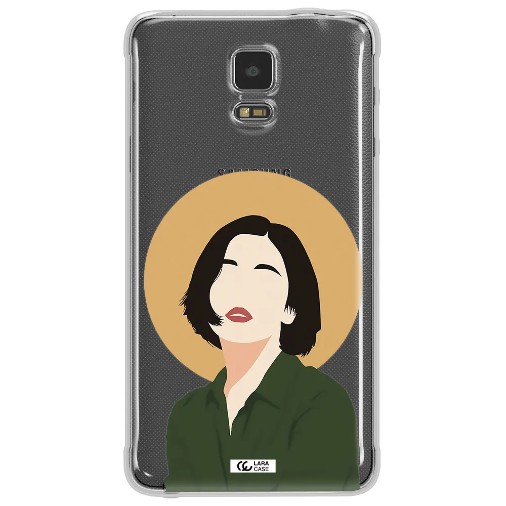 Portrait Of A Girl In A Green Dress Samsung Note 4 Clear TPU Case