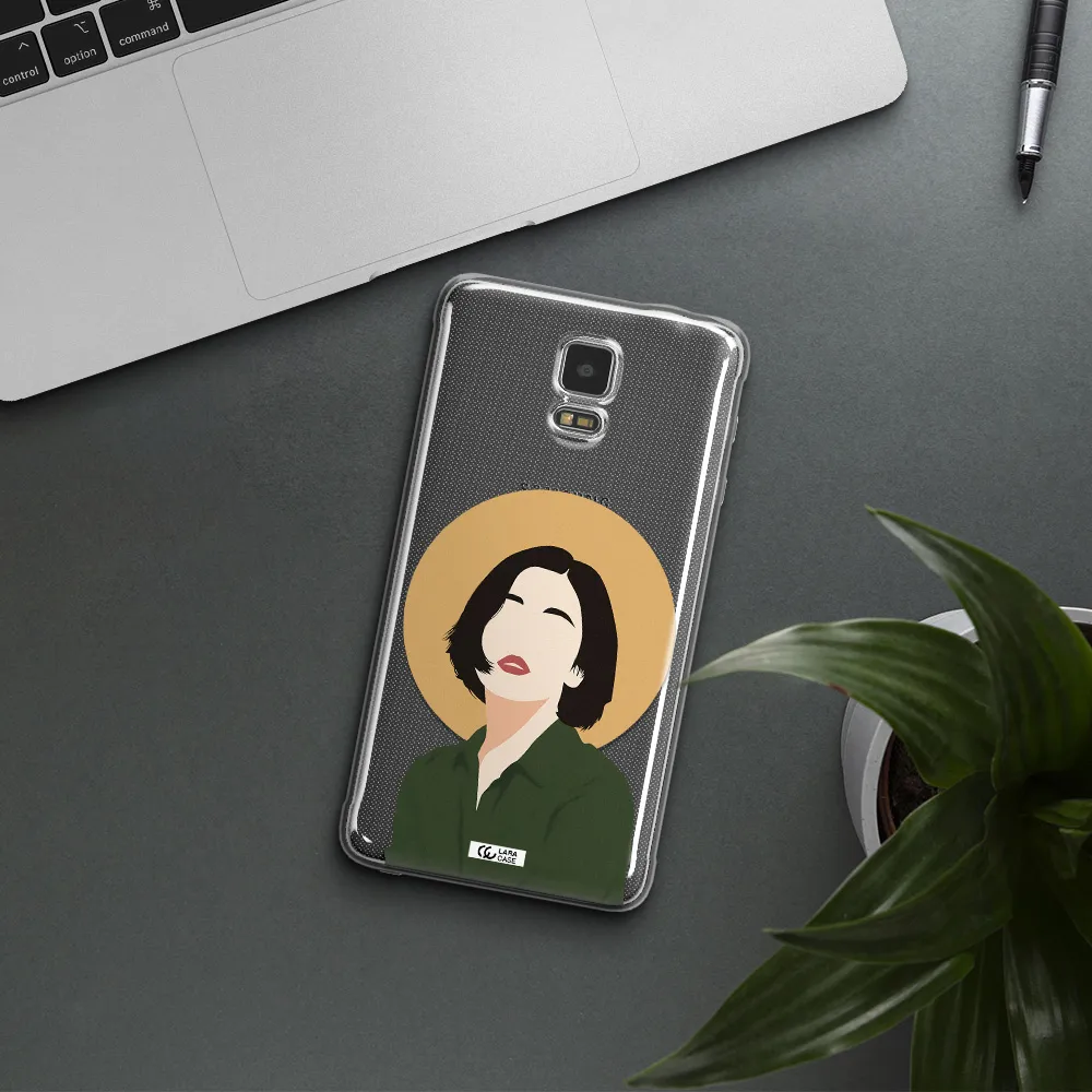 Portrait Of A Girl In A Green Dress Samsung Note 4 Clear TPU Case