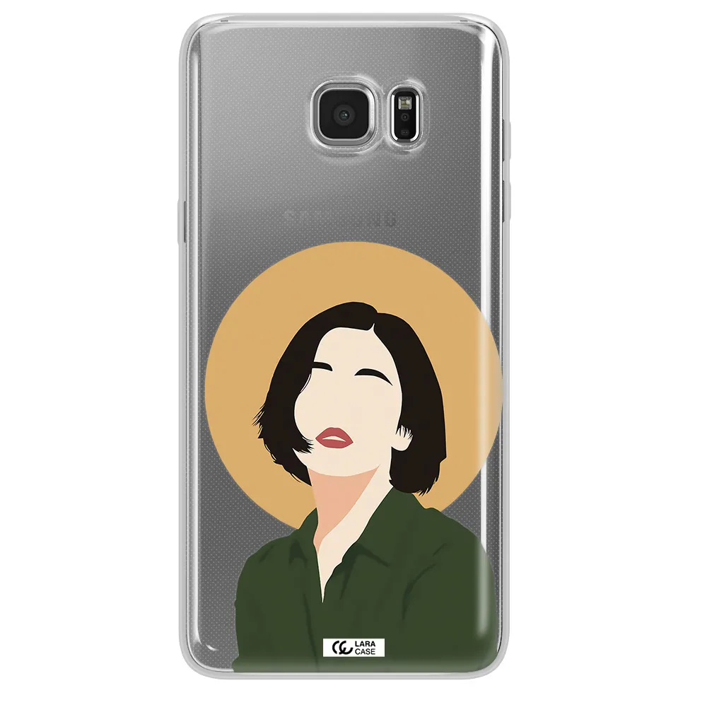 Portrait Of A Girl In A Green Dress Samsung Note 5 Clear TPU Case