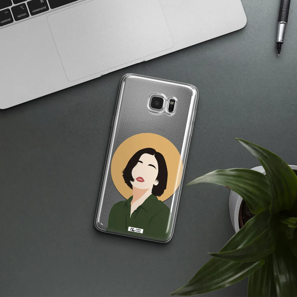 Portrait Of A Girl In A Green Dress Samsung Note 5 Clear TPU Case