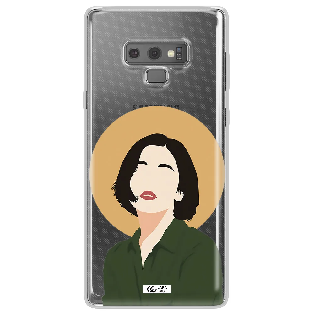 Portrait Of A Girl In A Green Dress Samsung Note 9 Clear TPU Case