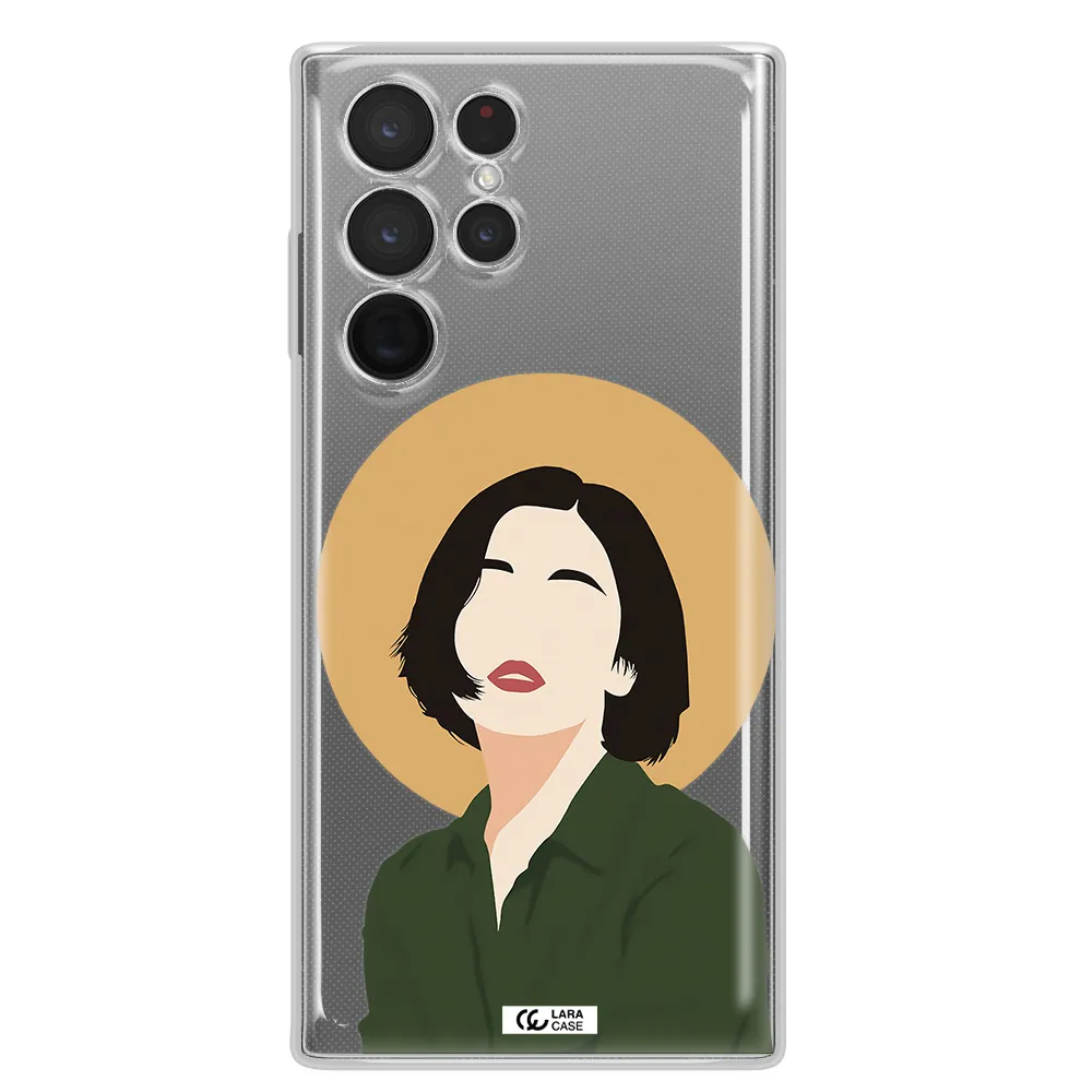 Portrait Of A Girl In A Green Dress Samsung S 22 Ultra Clear TPU Case