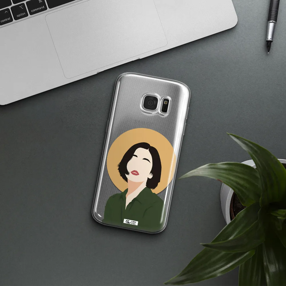 Portrait Of A Girl In A Green Dress Samsung S 7 Clear TPU Case