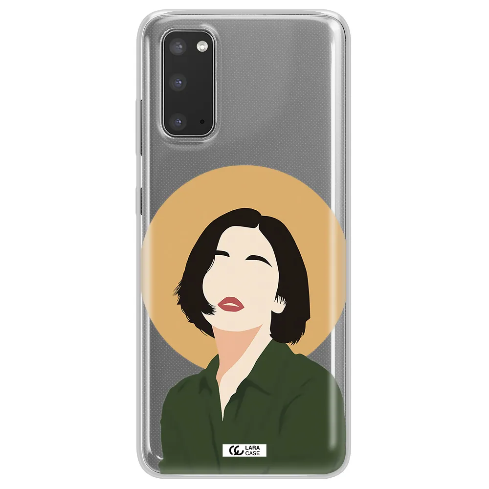 Portrait Of A Girl In A Green Dress Samsung S20 Clear TPU Case