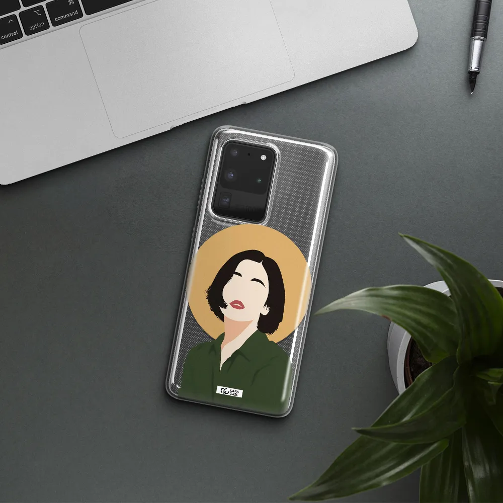 Portrait Of A Girl In A Green Dress Samsung S20 Ultra Clear TPU Case