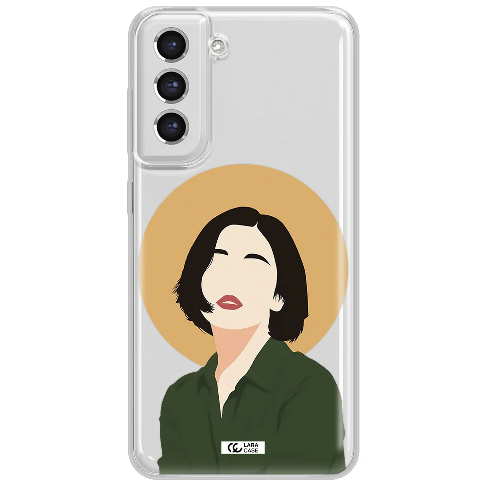 Portrait Of A Girl In A Green Dress Samsung S21 Fe Clear Tpu Case