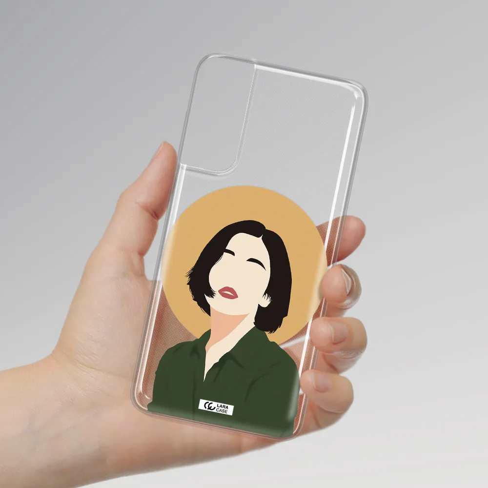 Portrait Of A Girl In A Green Dress Samsung S21 Plus Clear TPU Case