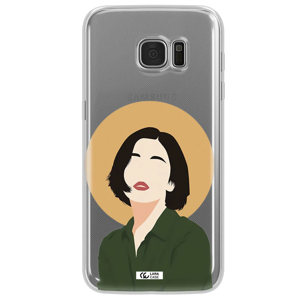 Portrait Of A Girl In A Green Dress Samsung S7 Edge Clear TPU Case