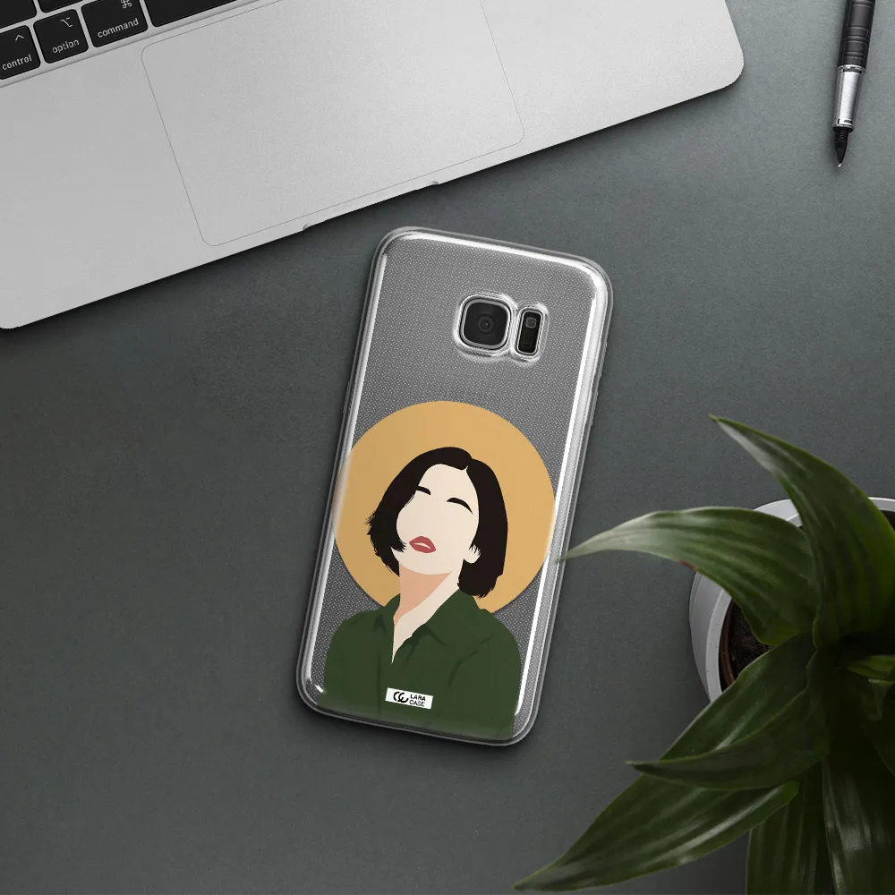 Portrait Of A Girl In A Green Dress Samsung S7 Edge Clear TPU Case