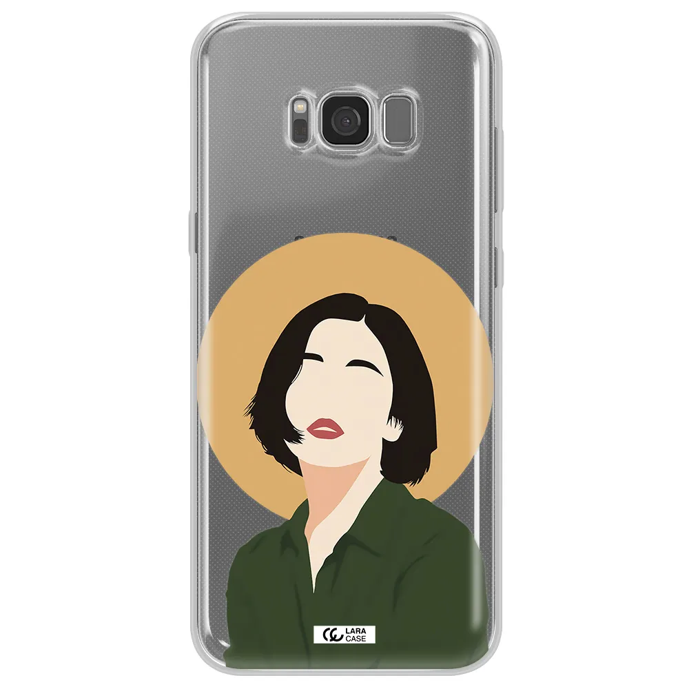 Portrait Of A Girl In A Green Dress Samsung S8 Clear TPU Case