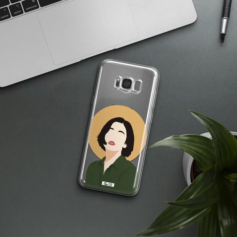Portrait Of A Girl In A Green Dress Samsung S8 Clear TPU Case