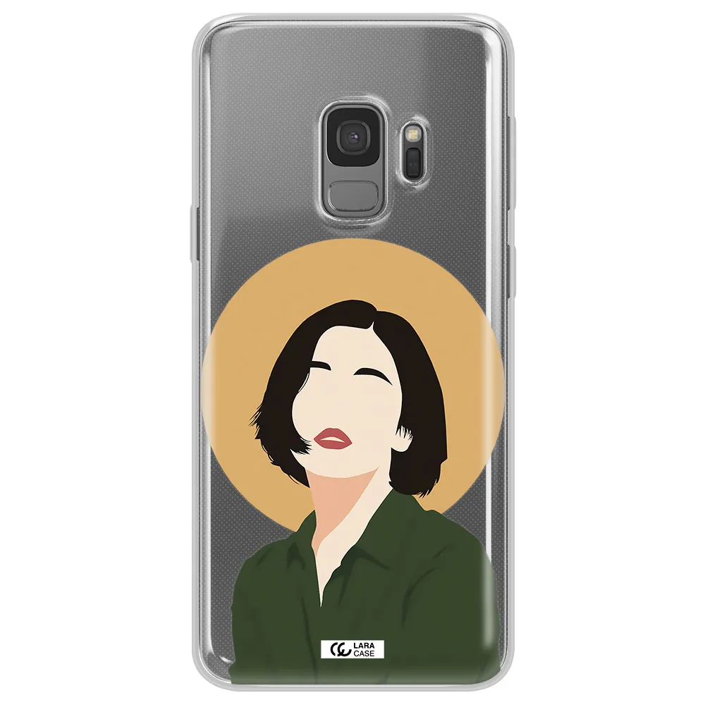 Portrait Of A Girl In A Green Dress Samsung S9 Clear TPU Case
