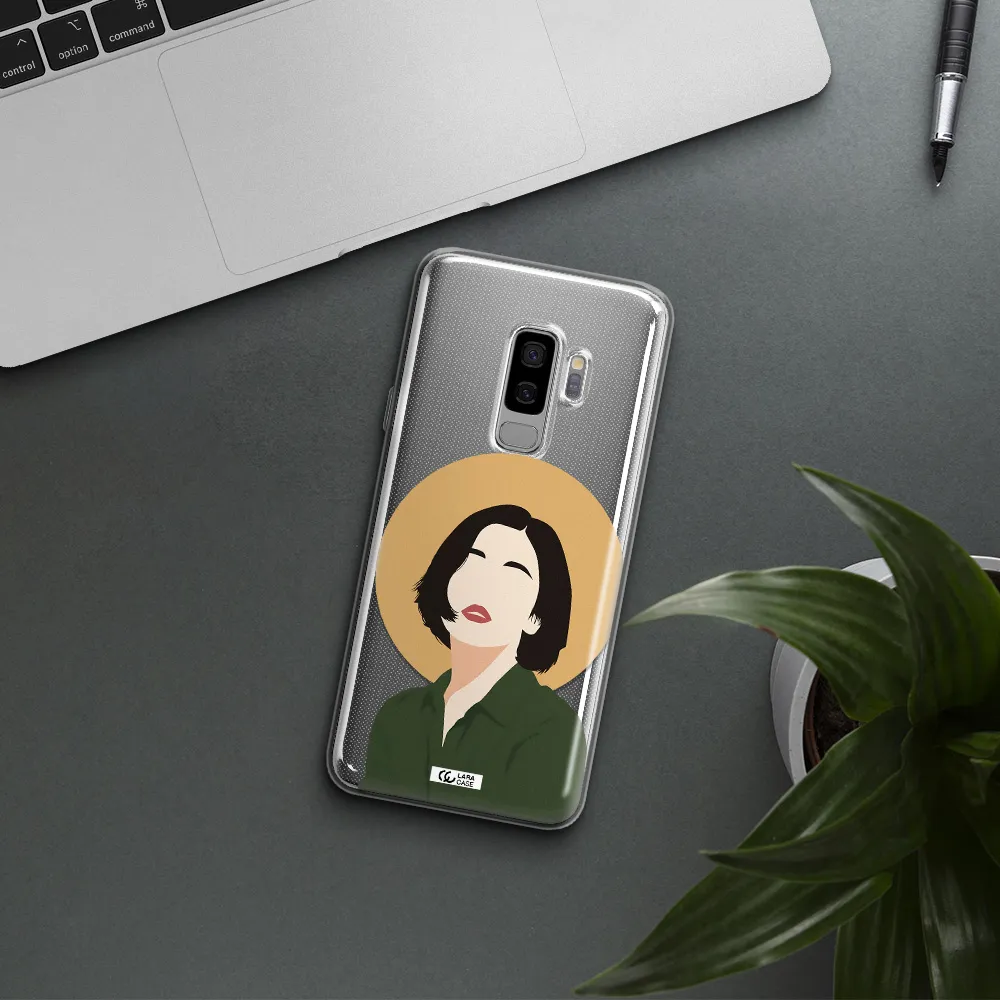 Portrait Of A Girl In A Green Dress Samsung S9 Plus Clear TPU Case