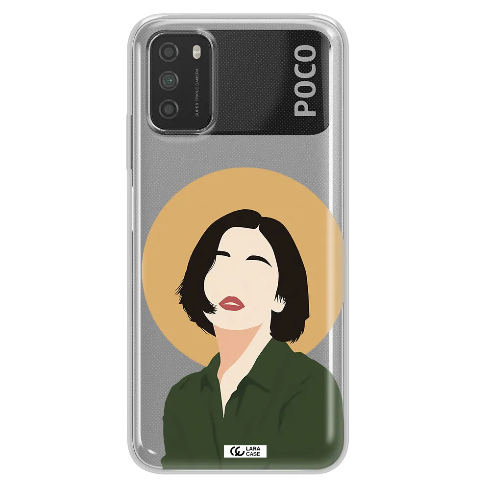 Portrait Of A Girl In A Green Dress Xiaomi Poco M3 Clear TPU Case