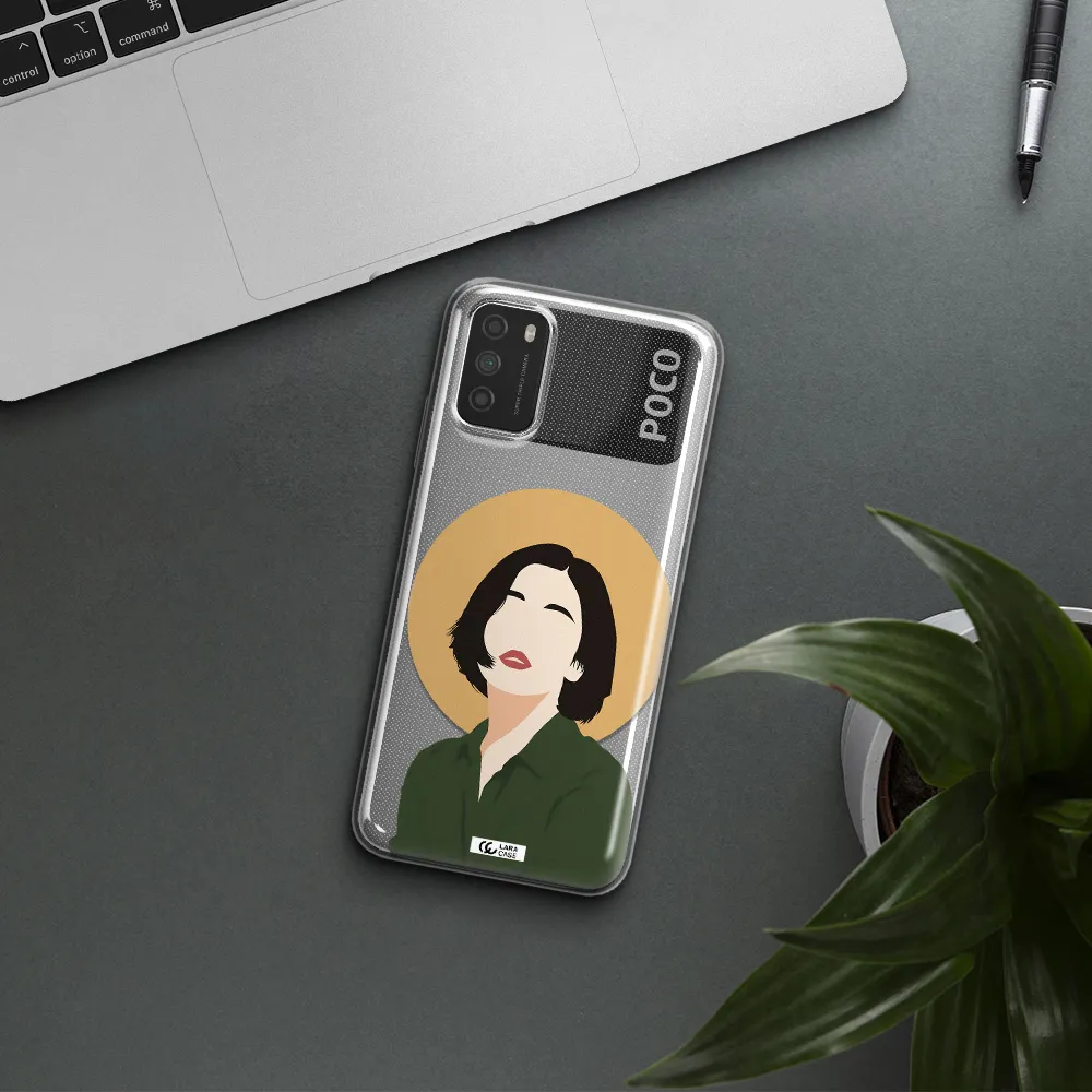 Portrait Of A Girl In A Green Dress Xiaomi Poco M3 Clear TPU Case