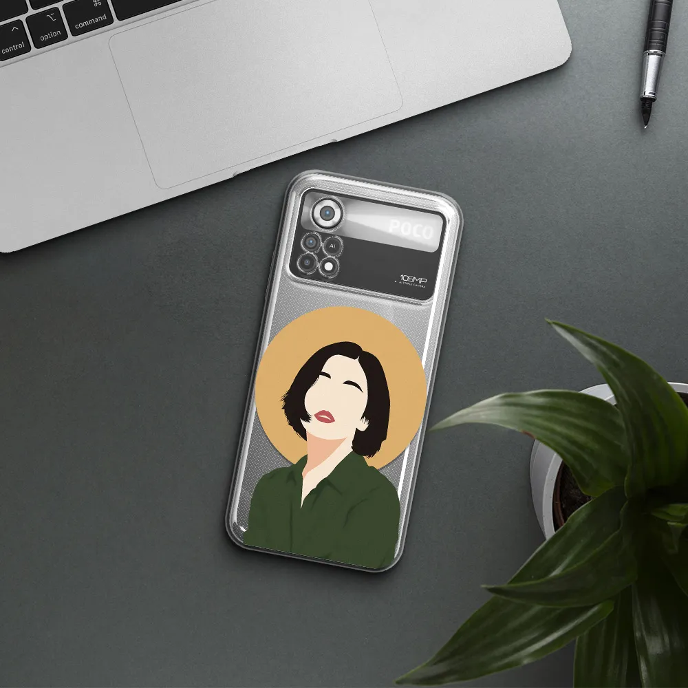 Portrait Of A Girl In A Green Dress Xiaomi Poco X4 Pro Clear TPU Case