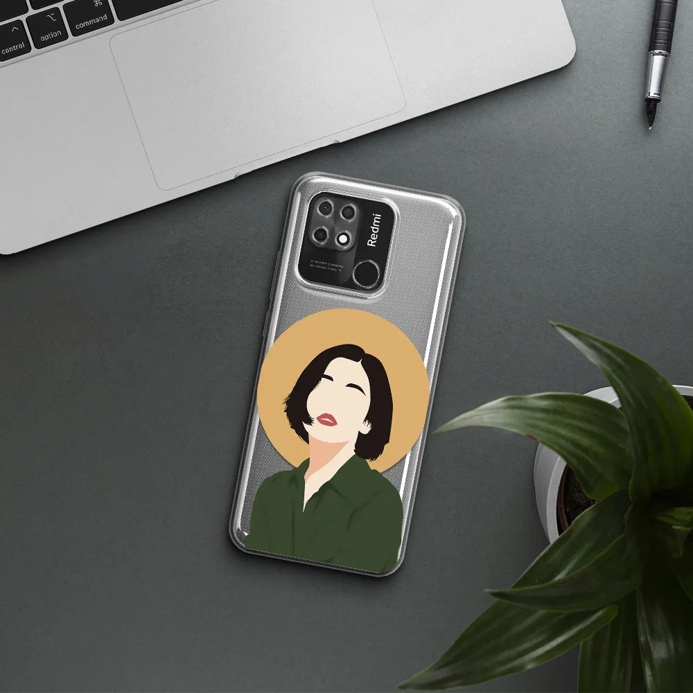 Portrait Of A Girl In A Green Dress Xiaomi Redmi 10C Clear TPU Case