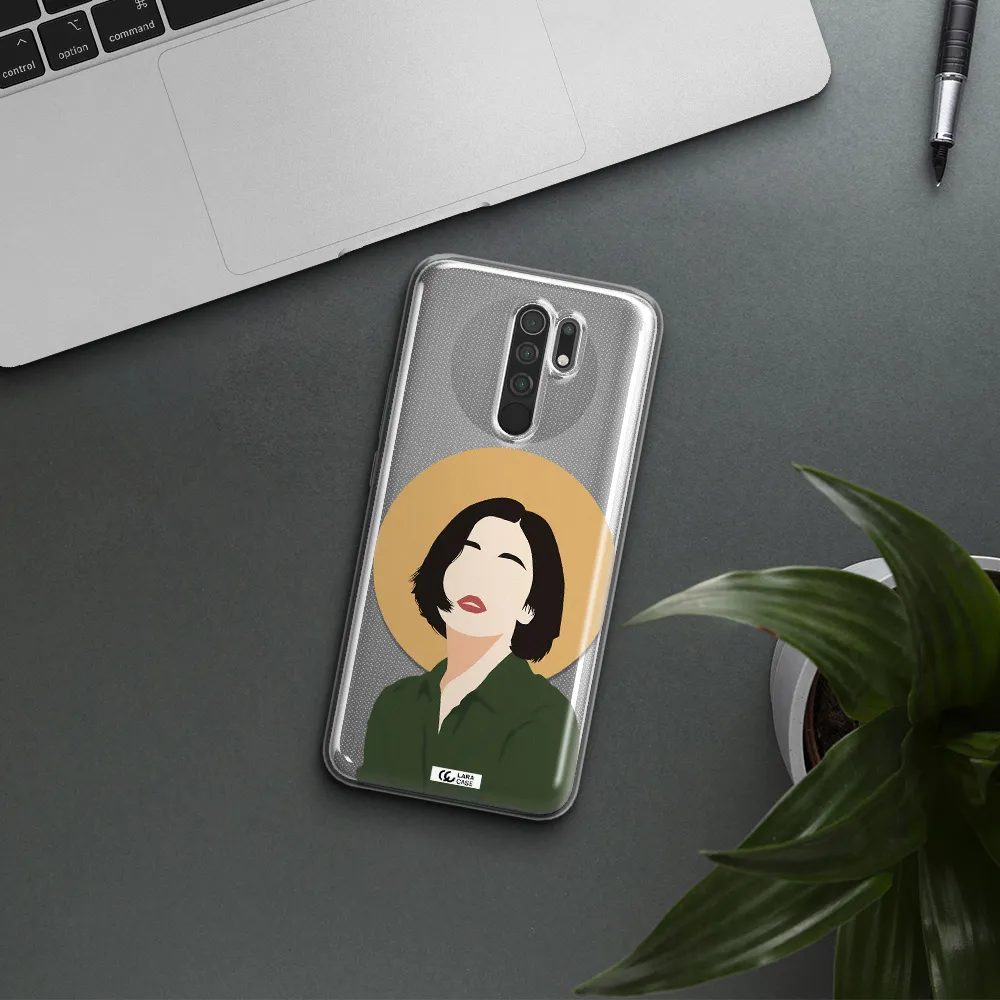 Portrait Of A Girl In A Green Dress Xiaomi Redmi 9 Clear TPU Case
