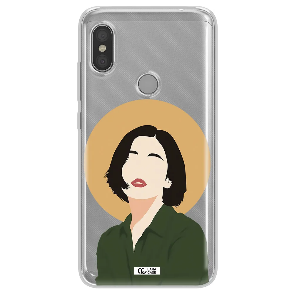 Portrait Of A Girl In A Green Dress Xiaomi Redmi Note 6 Pro Clear TPU Case