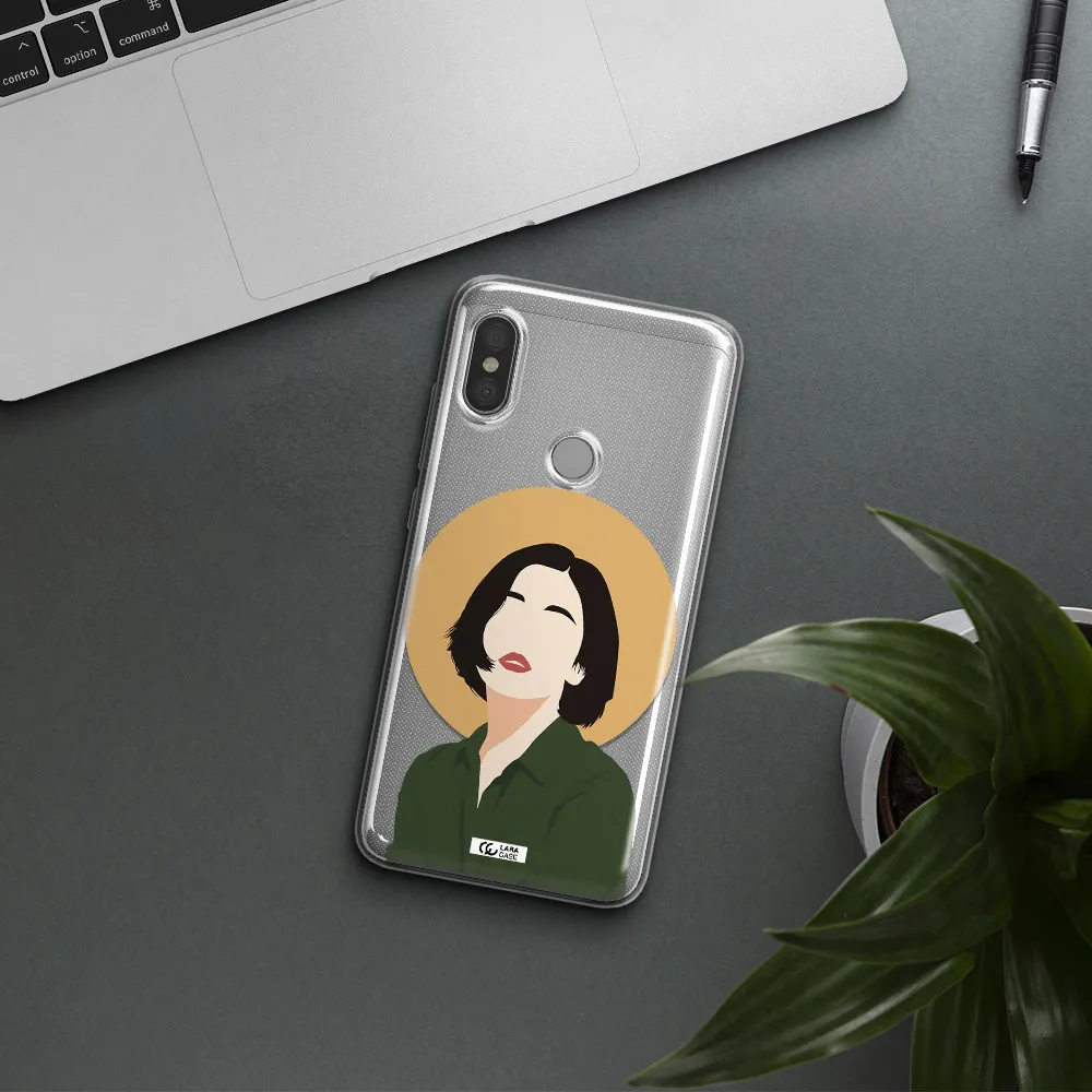 Portrait Of A Girl In A Green Dress Xiaomi Redmi Note 6 Pro Clear TPU Case