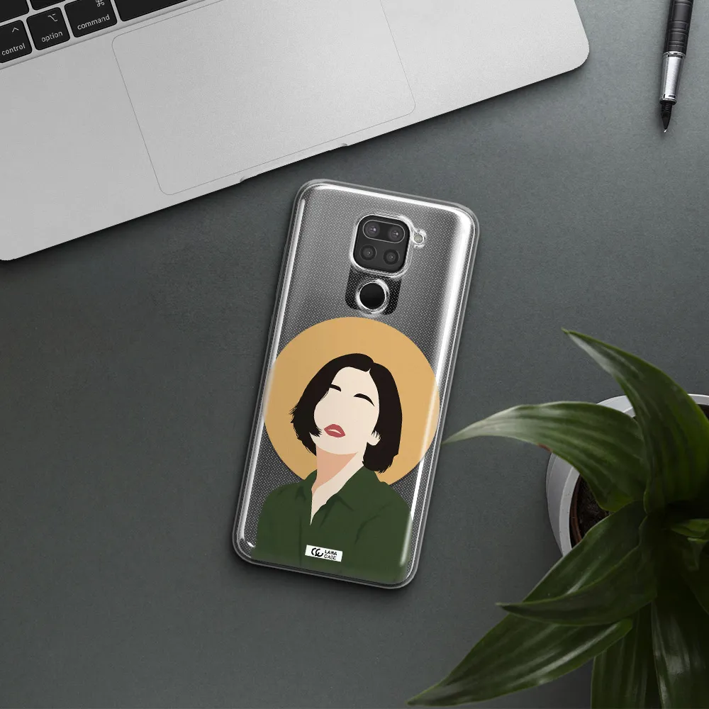 Portrait Of A Girl In A Green Dress Xiaomi Redmi Note 9 Clear TPU Case