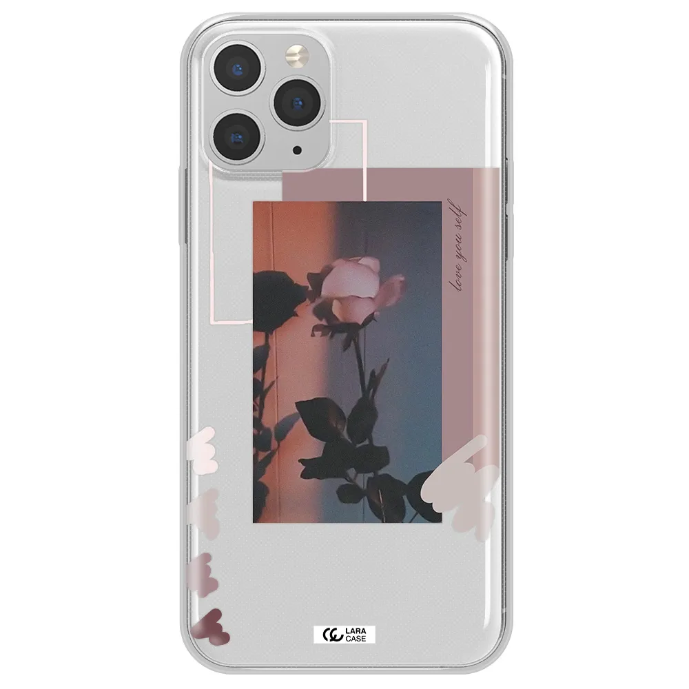 Pink Rose Apple iPhone 11 pro max Clear TPU Case