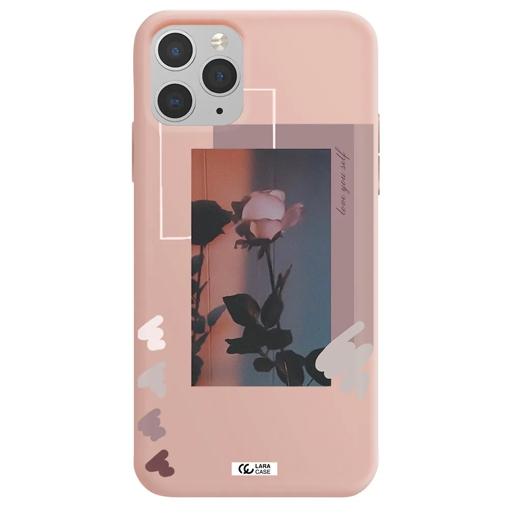 Pink Rose Apple iPhone 11 pro max Silicone pastel pink Case