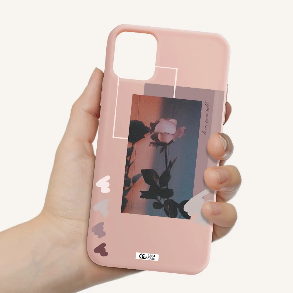 Pink Rose Apple iPhone 11 Silicone pastel pink Case