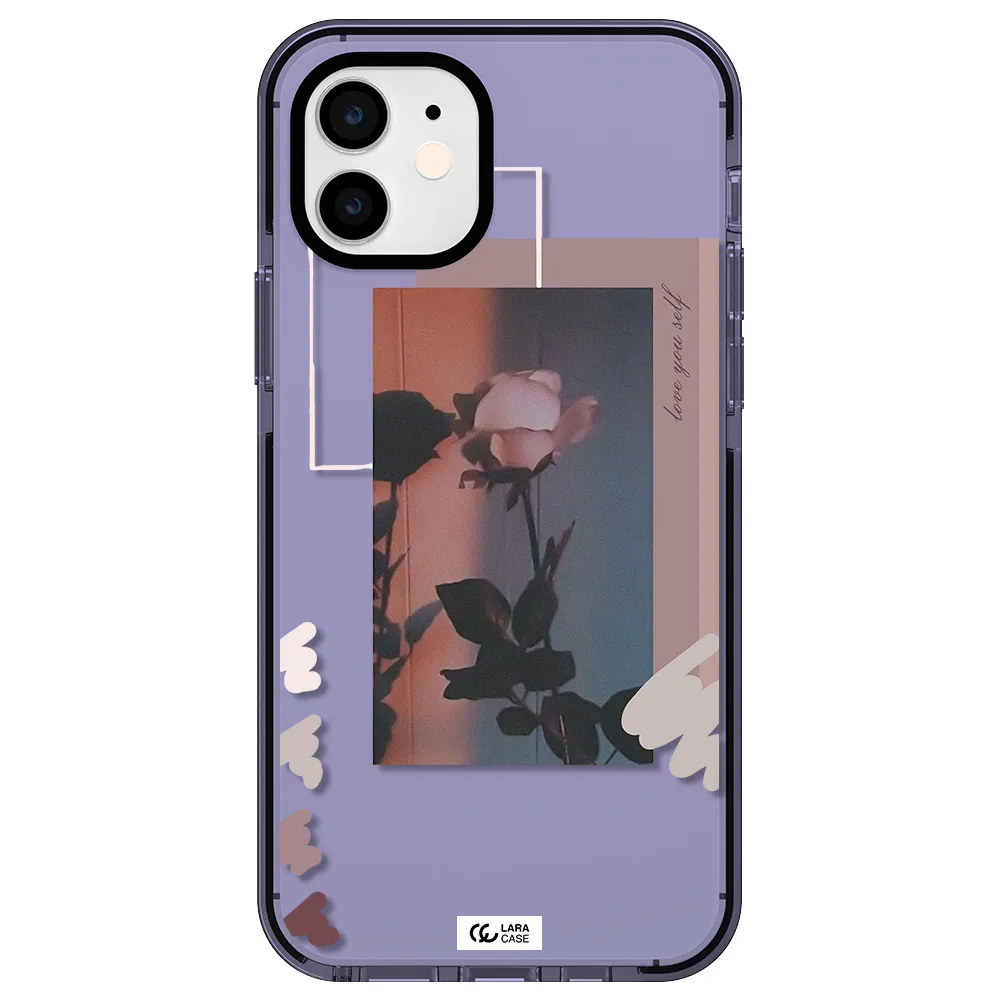 Pink Rose Apple iPhone 12 impact Lilac Case
