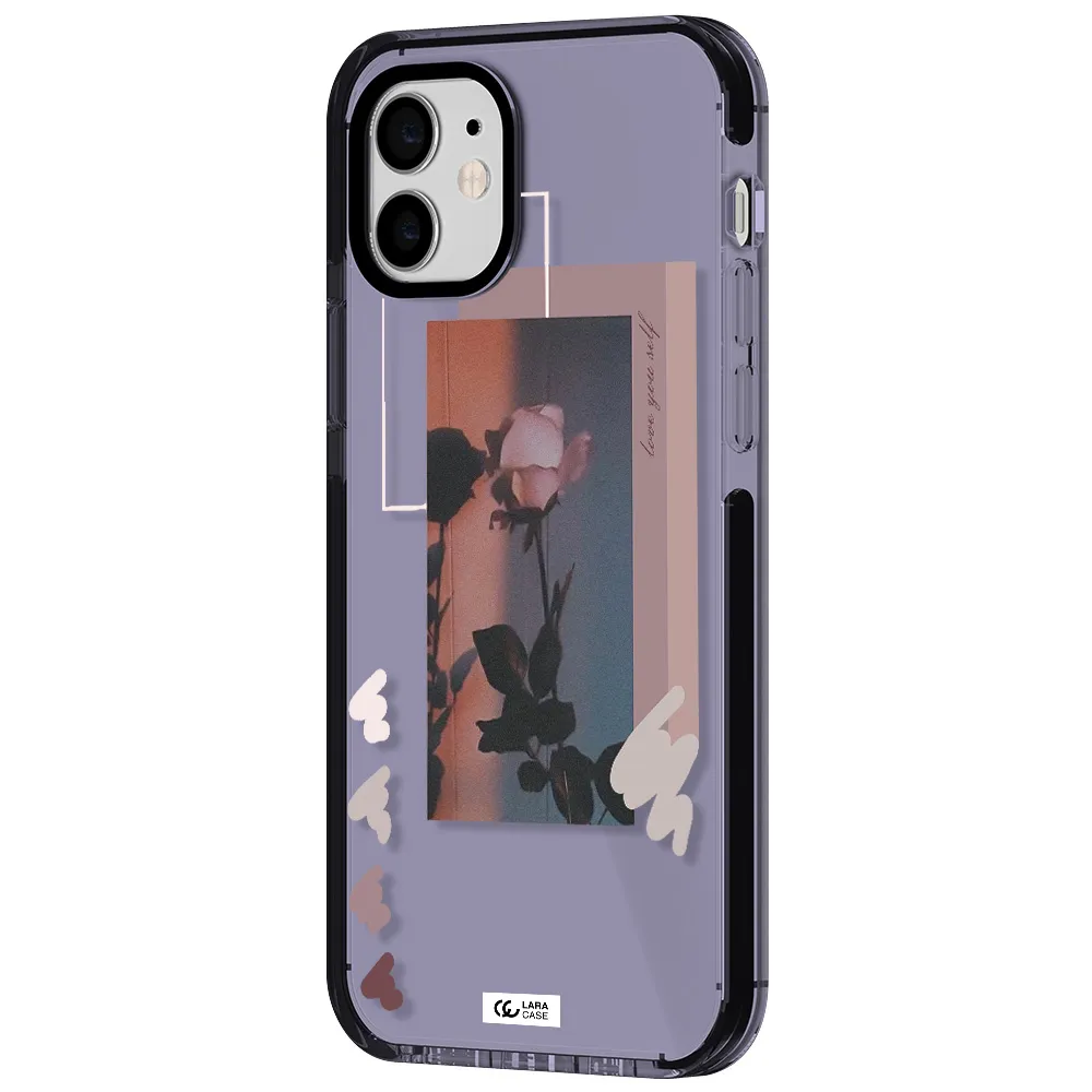 Pink Rose Apple iPhone 12 impact Lilac Case