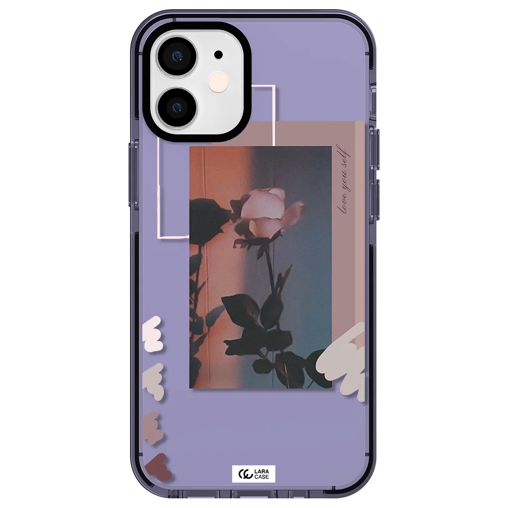 Pink Rose Apple iPhone 12 mini impact Lilac Case