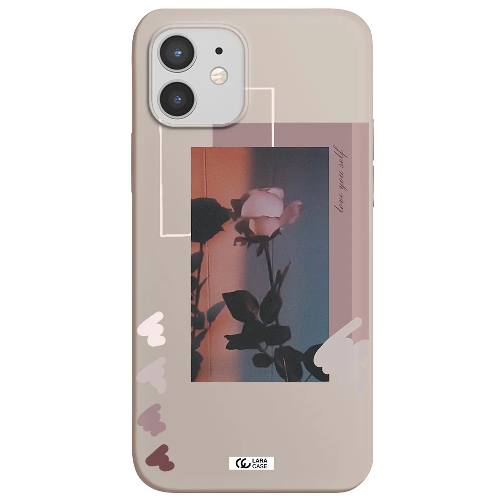 Pink Rose Apple iPhone 12 mini Silicone Stone Case