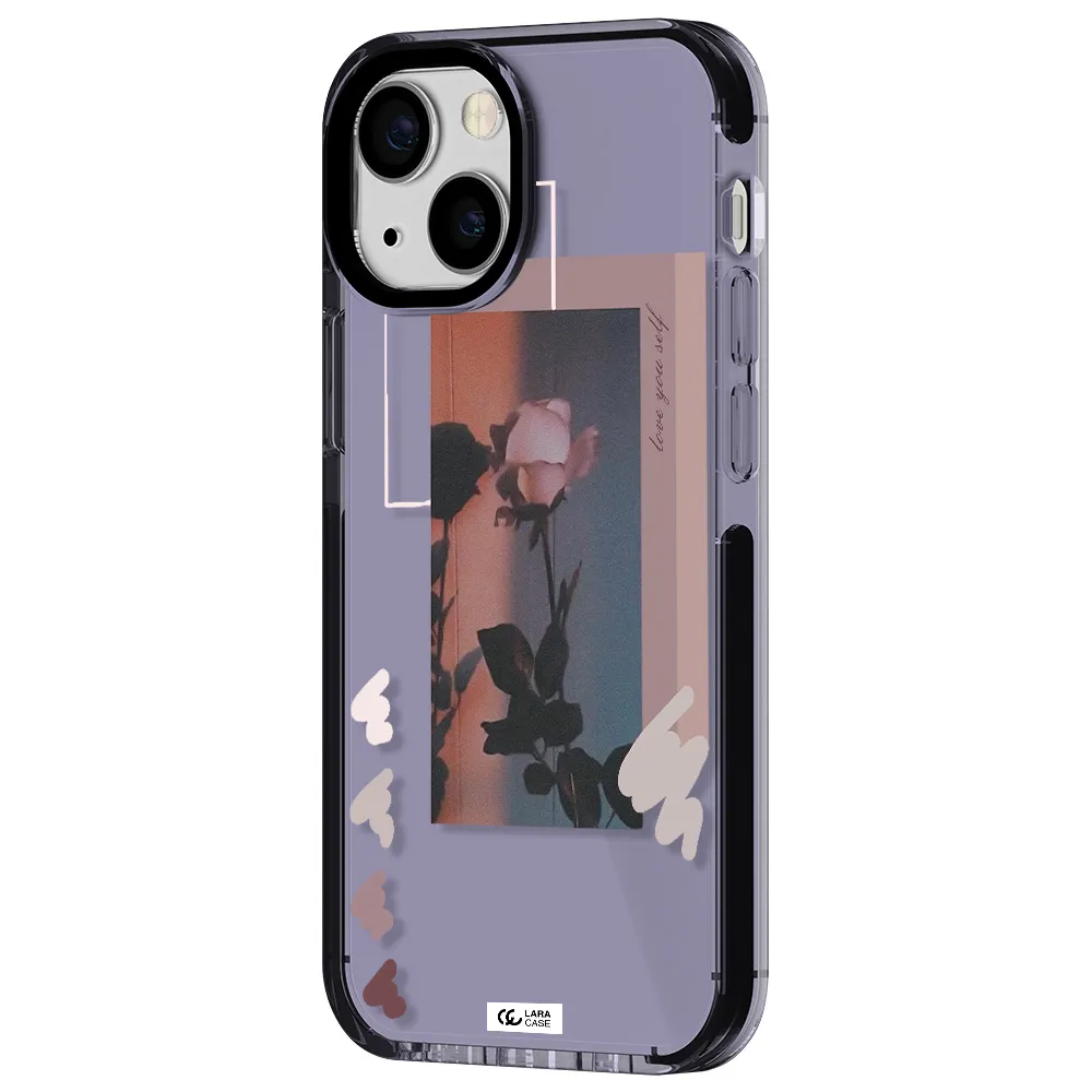 Pink Rose Apple iPhone 13 mini impact Lilac Case