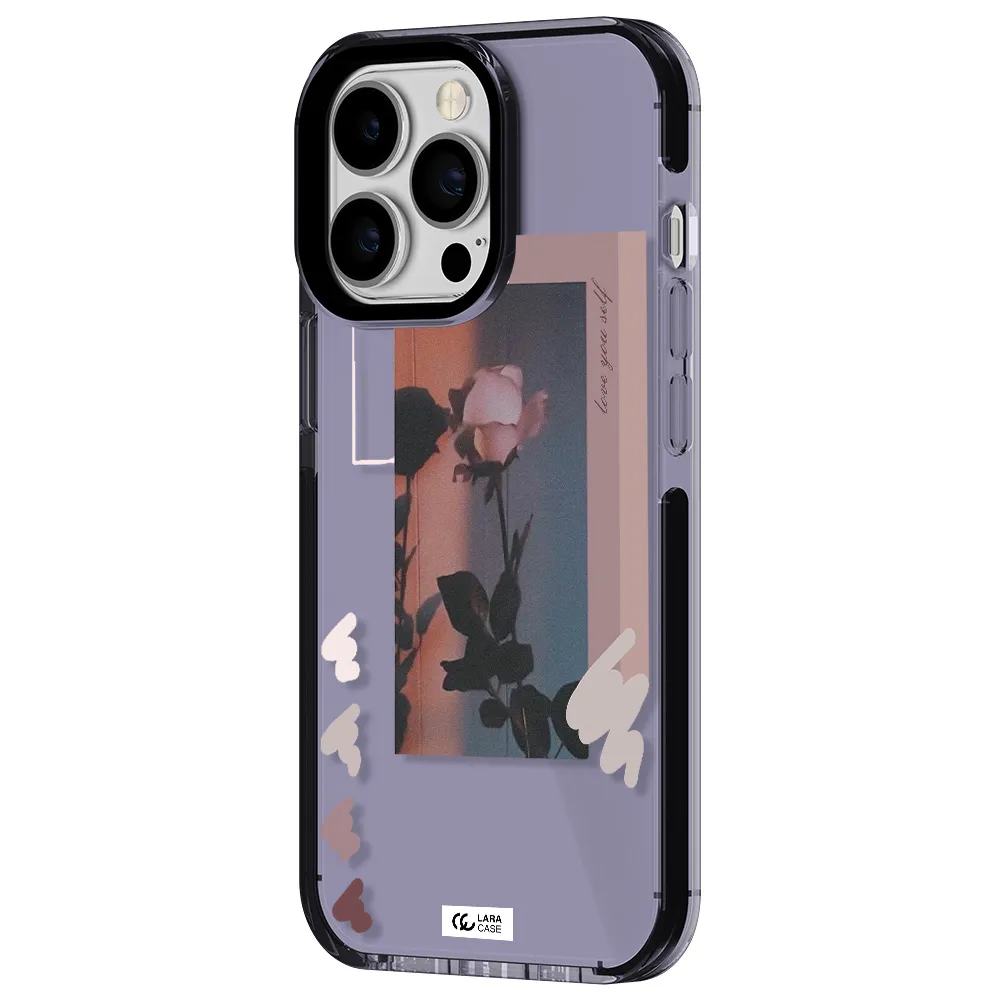 Pink Rose Apple iPhone 13 Pro impact Lilac Case