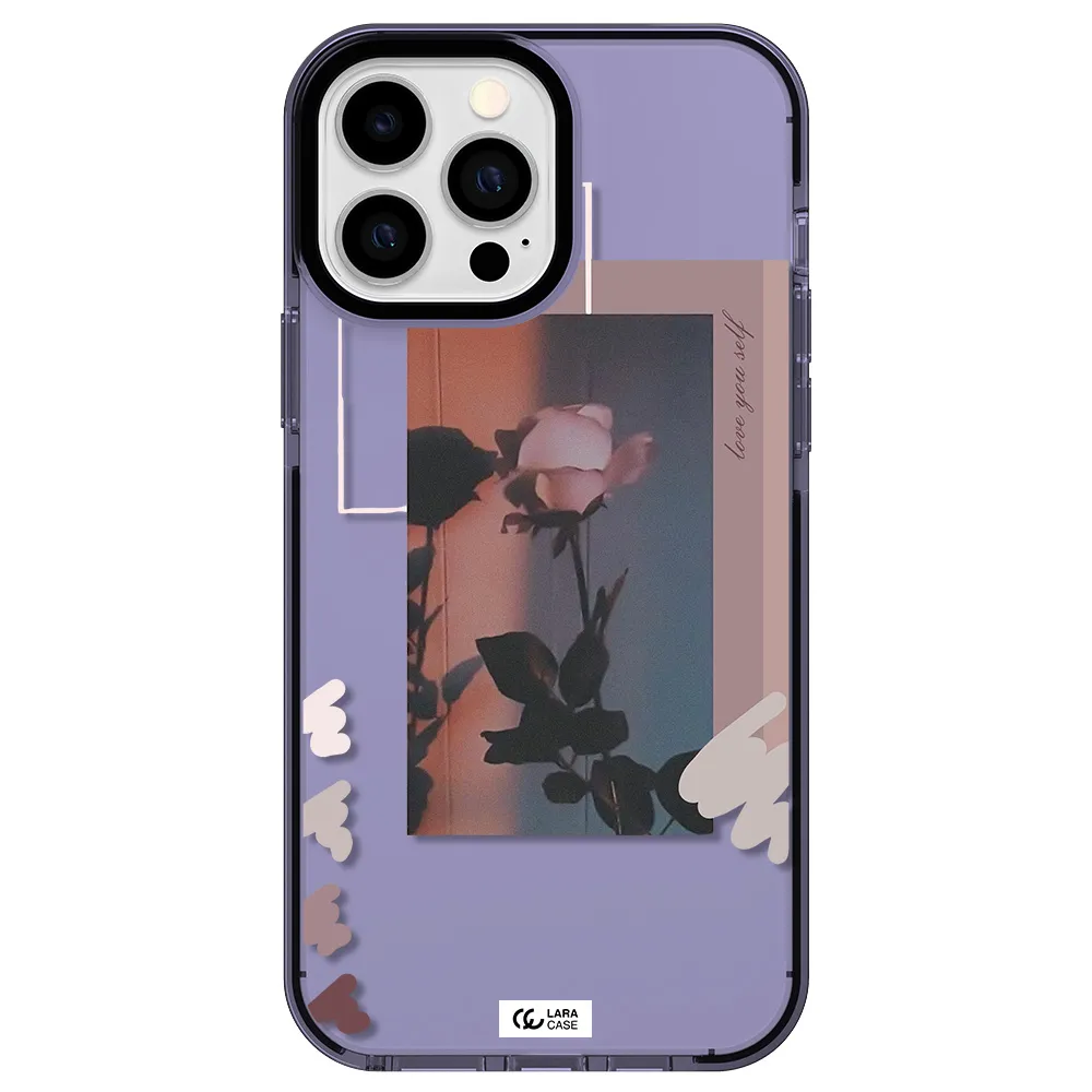 Pink Rose Apple iPhone 13 Pro Max impact Lilac Case