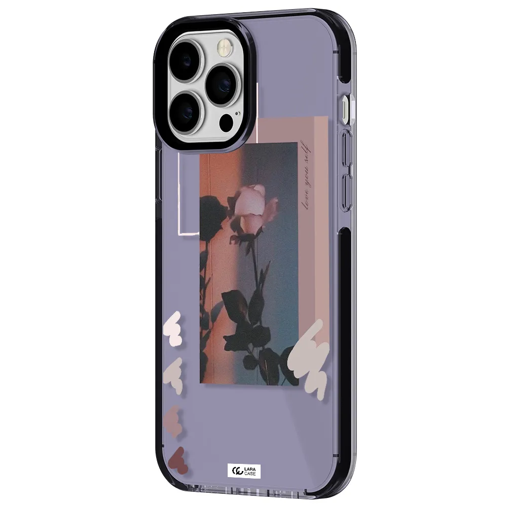 Pink Rose Apple iPhone 13 Pro Max impact Lilac Case