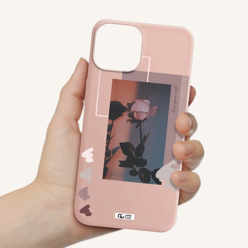 Pink Rose Apple iPhone 13 Silicone pastel pink Case