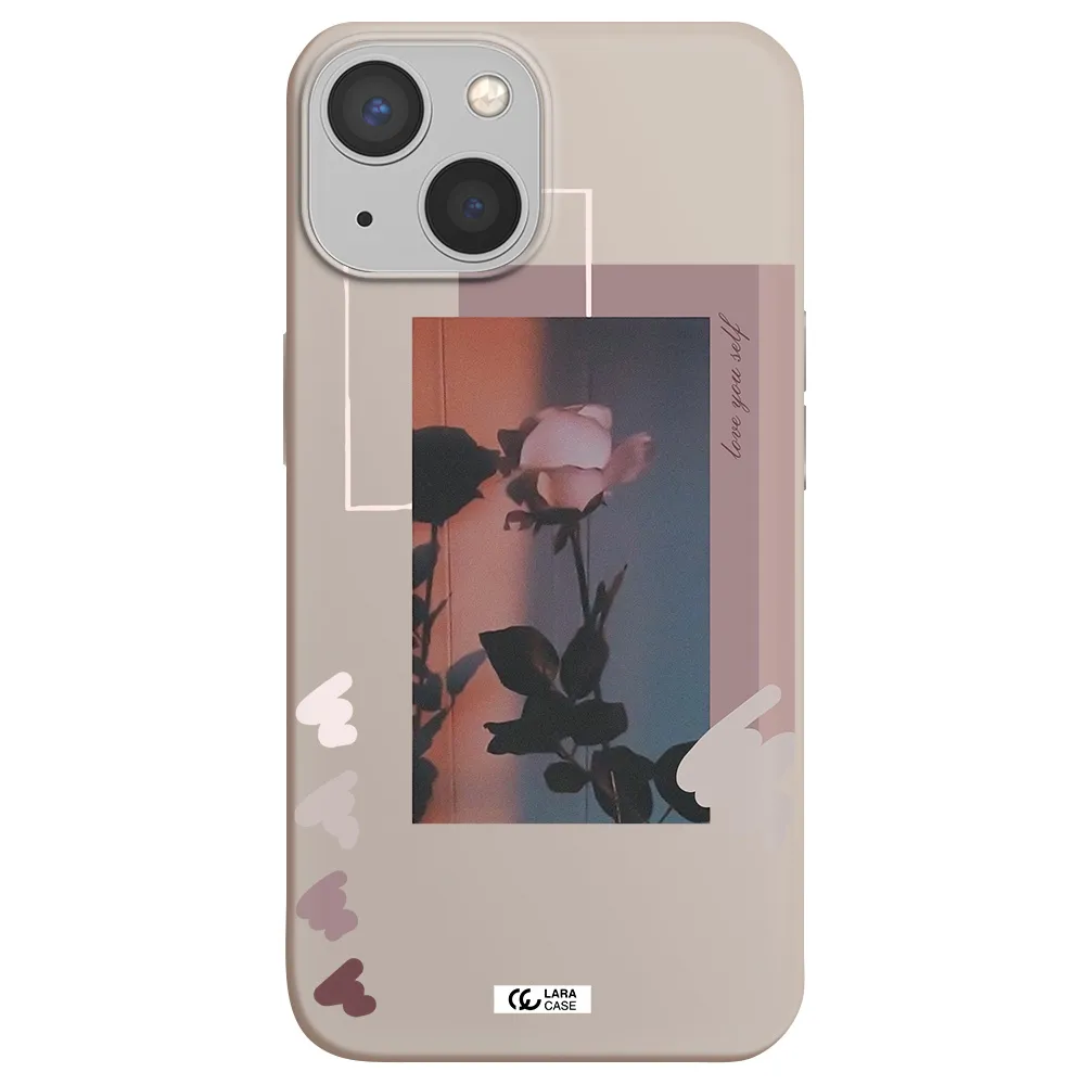 Pink Rose Apple iPhone 13 Silicone Stone Case