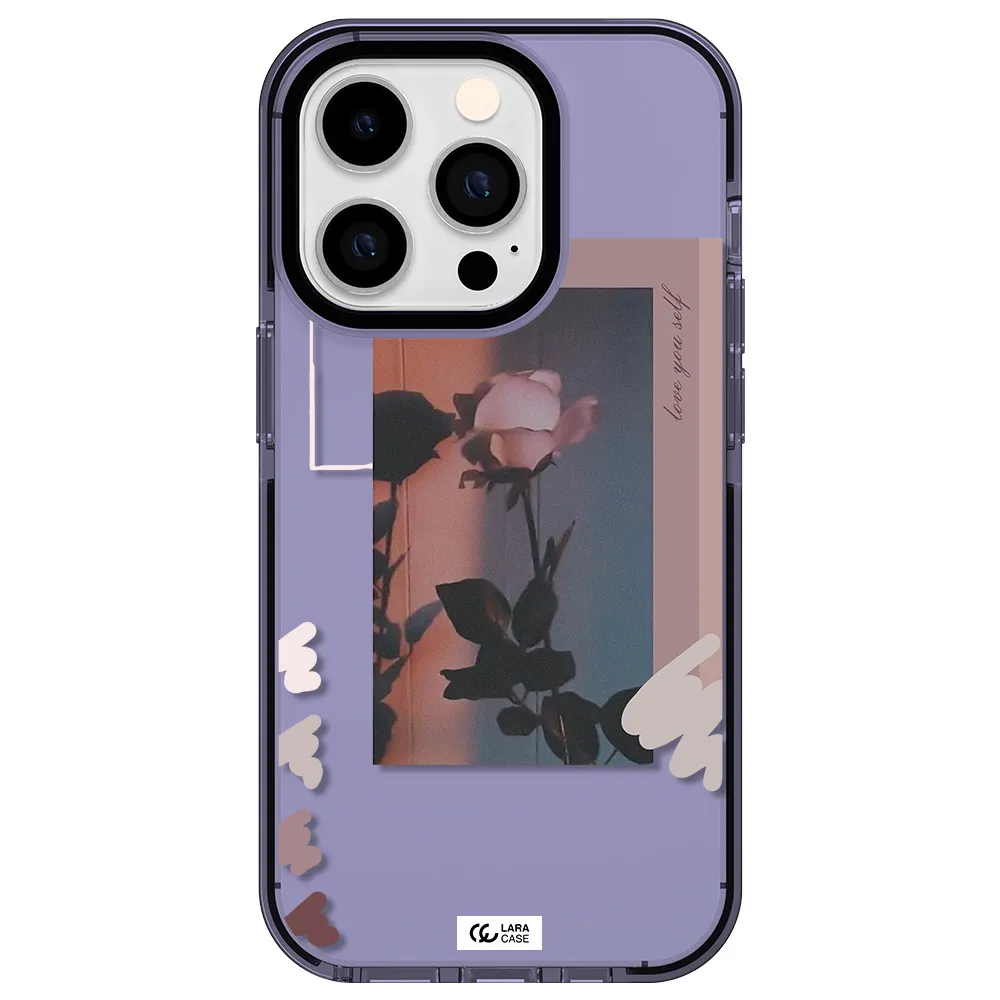 Pink Rose Apple iPhone 14 pro impact Lilac Case