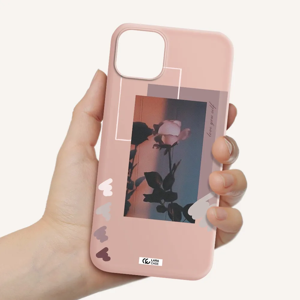 Pink Rose Apple iPhone 14 Silicone pastel pink Case