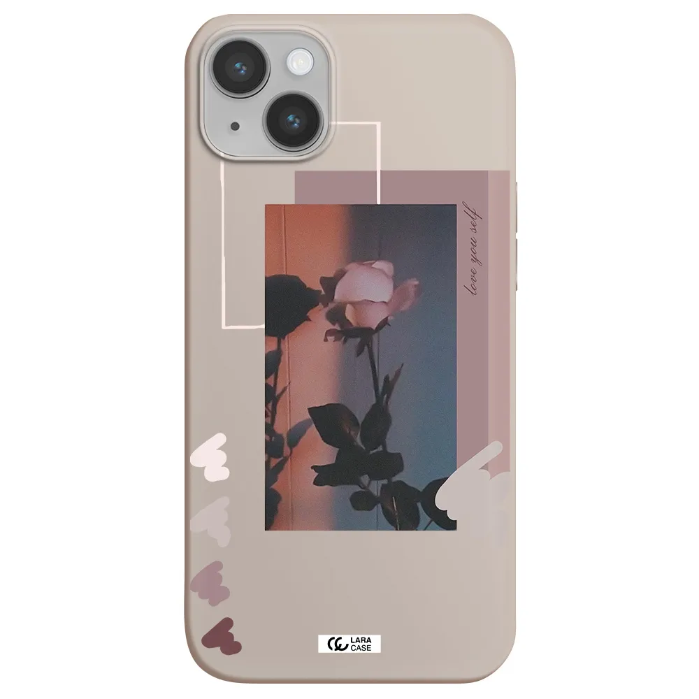 Pink Rose Apple iPhone 14 Silicone Stone Case